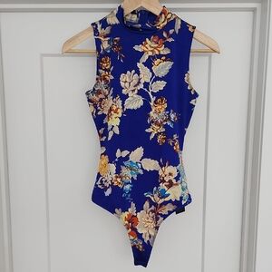 Guess Blue Floral Bodysuit